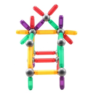 63pcs <span class=keywords><strong>ABS</strong></span> khối từ Xây dựng đồ chơi xây dựng trò chơi với Rod bóng Anime nhân vật và động vật bộ chủ đề - Product Image 3