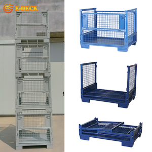 พาเลทกรงเหล็กชุบสังกะสีแบบจุ่มร้อนจากโรงงาน พร้อมด้วยผนังตาข่าย 4 ด้าน - Product Image 4