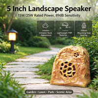 Speaker Lanskap SG-001 15W/25W, Speaker Batu Taman Luar Ruangan PA, Loudspeaker Tahan Air dengan Driver 5 inci, Speaker Batu Fiberglass Berkualitas