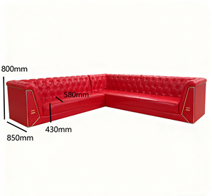 Sofa de bar moderne KTV Table et Booth Sofa Set pour boîte de nuit KTV et restaurant Meubles commerciaux - Product Image 5