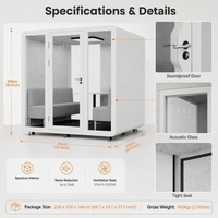 Cabines de réunion modulaires insonorisées modernes personnalisables en gros pour immeubles de bureaux et hubs de télétravail à domicile
