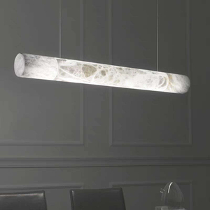 Lámpara Colgante Lineal de Alabastro Español Natural, LED Regulable, Decoración de Lujo para Restaurantes, Hoteles, Bares, Cocinas e Islas - Product Image 6
