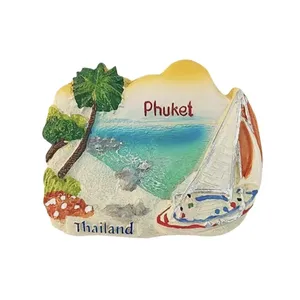 Pegatina de Recuerdo Turístico de Asia, Tailandia, Boxeo, Krabi, Phuket, <span class=keywords><strong>Lopburi</strong></span>, Adhesivo Magnético para Refrigerador, Artesanía, Regalos - Product Image 5
