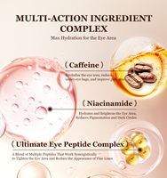Sérum Rafraîchissant Contour des Yeux à la Caféine avec Applicateur à Billes – Crème Coréenne Intense pour les Yeux Contre les Poches – Crème Hydratante à l'Acide Hyaluronique pour le Contour des Yeux Délicat