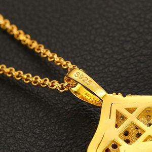 Pendentif de gâteau mignon, bijoux hip Hop plaqué or argent Sterling 925 VVS D couleur Moissanite diamant pendentif collier - Product Image 2