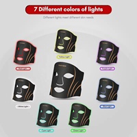 Masques faciaux LED à succès : Masque facial LED portable à sept couleurs avec lumière rouge, rechargeable, 7 couleurs