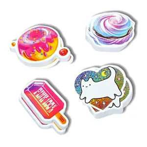 Wholesale Custom Stickers White Waterproof Vinyl Pvc Clear Glitter Die Cut Anime Vinyl Stickers Holographic Sticker