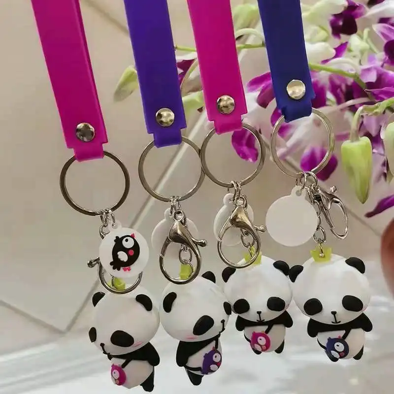 Wholesale Custom 3d Soft Rubber keychain PVC key chain Cute Cartoon Character keyring For Bag Key Chain