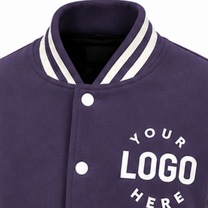 OEM High Street <b>Baseball</b> <b>Jacket</b> <b>Men</b> High Quality Stand Collar Leather Sleeves Custom Made Winter Varsity <b>Jacket</b> Outerwear - Product Image 5