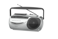 Enregistreur et lecteur de cassettes rétro portable avec radio mono AM/FM