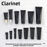Tube cosmétique en plastique souple blanc de 3 ml, 15 ml, 30 ml, 50 ml, 100 ml pour emballage de lotion et crème pour les mains, flacons vides avec impression sérigraphique et bouchon à clapet