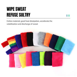 12 parça Mini ince erkekler kadınlar kaymaz bileklik elastik 12 paket ter bantları spor pamuk Yoga koşu egzersiz - Product Image 4