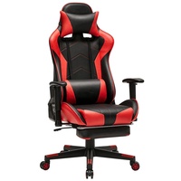 Chaise de jeu ergonomique avec logo brodé personnalisé en gros, siège confortable, accoudoirs 4D en acier, chaise de jeu PC, chaises de jeu