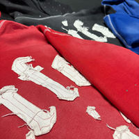Survêtements d'hiver en coton à capuche style streetwear personnalisés OEM ODM pour hommes, avec pantalon patchwork et joggers évasés deux pièces