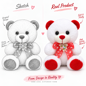 Venta al por Mayor Directa <span class=keywords><strong>de</strong></span> Fábrica, Osos <span class=keywords><strong>de</strong></span> Peluche Blancos y Rojos para el Dí<span class=keywords><strong>a</strong></span> <span class=keywords><strong>de</strong></span> San Valentín, con Lazo <span class=keywords><strong>de</strong></span> Organza y Flor <span class=keywords><strong>de</strong></span> Perlas, Juguete <span class=keywords><strong>de</strong></span> Peluche Suave, OEM ODM - Product Image 2