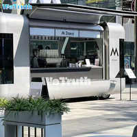 Remorque alimentaire mobile multifonctionnelle en aluminium avec plan de travail en acier inoxydable résistant à la rouille pour les camions de nourriture, les snacks et les boissons au lait