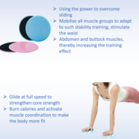 Logo personnalisé Entraînement de gymnastique Noyau de fitness Sliding Workout Yoga Pilates Exercise Sliders Gliding Discs