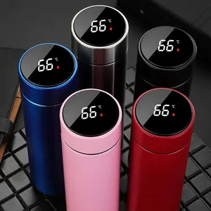 Houd Warm En Koud 500Ml Cadeau Cup Smart Thermos Cup Intelligente Led Temperatuur Display Roestvrijstalen Vacuümkolf