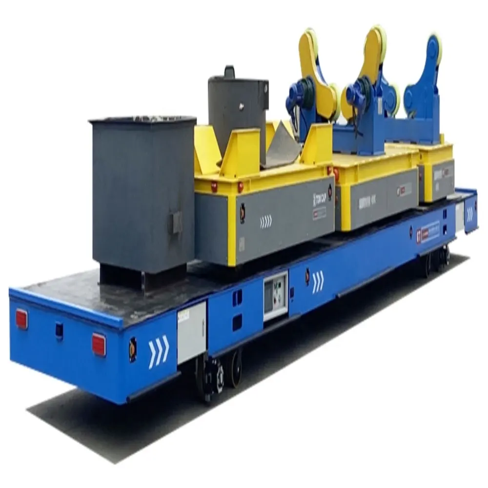 Ac Motor Driven Trackless Transfer Cart Rail Powered Transport Cart Heavy Duty Transfer Cart Train Wheel