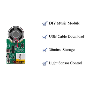 Ánh sáng hàng không USB miễn phí tải về lập trình <span class=keywords><strong>MP3</strong></span> âm nhạc Mô-đun Chip cho hộp thiệp chúc mừng - Product Image 2