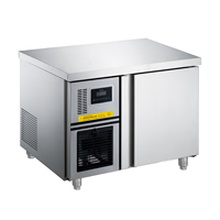 Réfrigérateur de comptoir commercial à porte simple Belnor, refroidisseur d'air, cuisine de restaurant, acier inoxydable, 160L, dégivrage automatique numérique