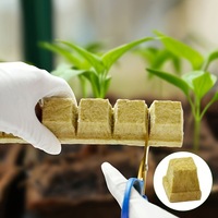Blocs de laine de roche 4x4x4 cm pré-imprégnés pour culture hydroponique, cubes de laine de roche pour jardinage intérieur, micro-légumes et culture de blé.