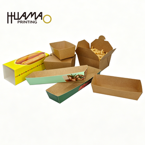 Barquettes alimentaires jetables en papier kraft, personnalisées, à ouverture supérieure, pour frites, chips, tomates, poulet frit - Product Image 4