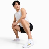 Chaussettes de sport pour hommes printemps-été 2025, chaussettes athlétiques respirantes en maille, talon renforcé élastique, emballage personnalisé avec logo