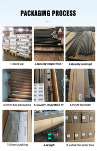 Aroddy dày không gỉ 122-157.5inch thép Carbon thanh rèm và đường ray bay cửa sổ Rèm trang trí thanh ống giá - Product Image 5