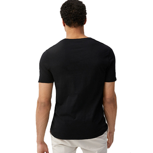 Yüksek kaliteli pamuk erkekler düz temel v boyun tişörtleri özel baskı logo kas donatılmış % 100% pamuk beyaz tişörtleri - Product Image 6