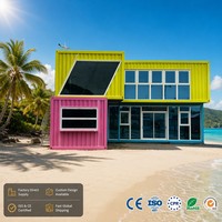 Casa Contenedor Expandible de Lujo YT de 20-30 Pies, Garaje, Cobertizo, Estructura de Acero Prefabricada, Edificio Móvil Portátil Tipo Sándwich