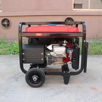 Générateur portable 220 volts 5kw 6kw 7kw 8kw Démarrage électrique avec batterie 2 roues avec poignée