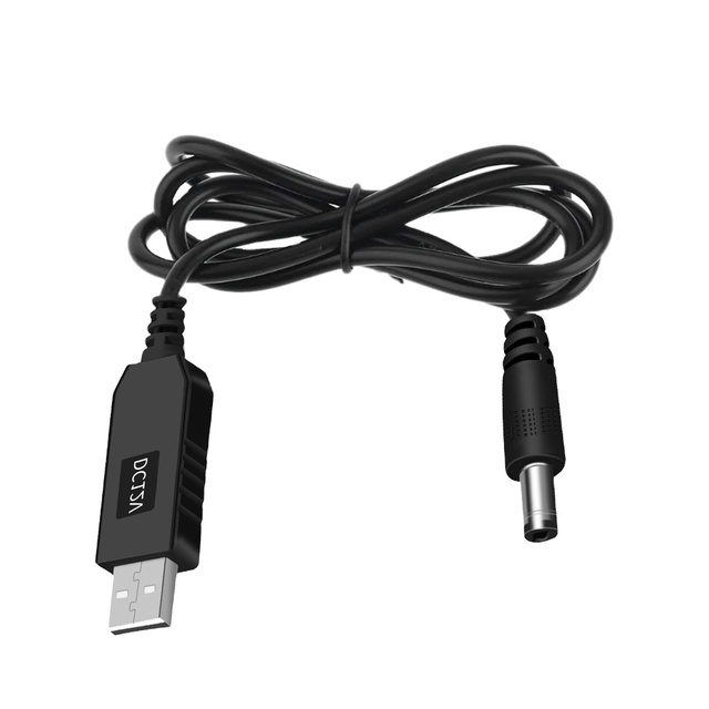 TISHRIC USB DC 5V to 9V 12V Power Cable for Router WIFI Adapter Wire Usb Boost Module Converter 2.1x5.5mm Via Powerbank