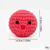 LINDOJUNI Balle anti-stress en crochet faite à la main avec pompon, douce, pour soulager l'anxiété, cadeau pour enfants et adultes
