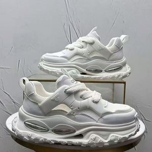 2025 New Mens Sporty Sports Running Shoes Breathable Thick Sole Air Cushion Soft Slip Resistant Zip Closure Height Increase - Product Image 3