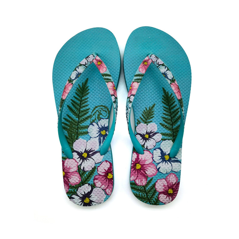 Customized Sublimation Printing Blank PE PVC Flip Flops Slippers for Women