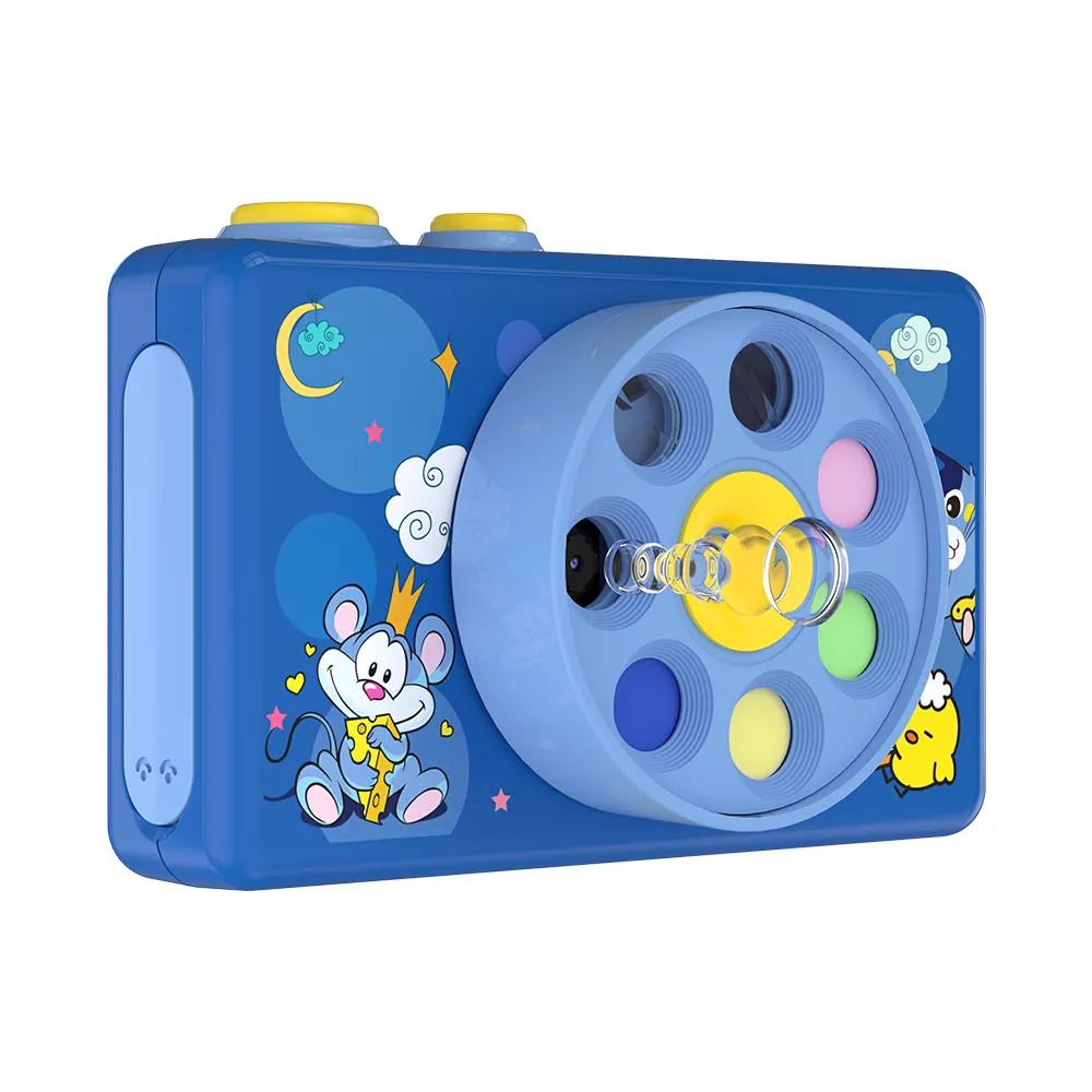 Carino 2.0 pollici Ips cartoni animati videocamera musica Mini cartoni animati Selfie regali di promozione 1080p Video foto giocattolo macchine fotografiche per bambini