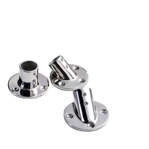 Base ronde marine de l'acier inoxydable 316 90 degrés O.<span class=keywords><strong>D</strong></span>. 22mm Tube Main Rail Raccord Stanchion Navire Yacht Bateau Matériel Accessoires - Product Image 4