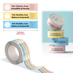 Logotipo impreso personalizado con impresión en color, elección de mascotas, diseño de etiqueta de chirivía de <span class=keywords><strong>armadillo</strong></span> para etiquetas de alimentos enlatados - Product Image 1