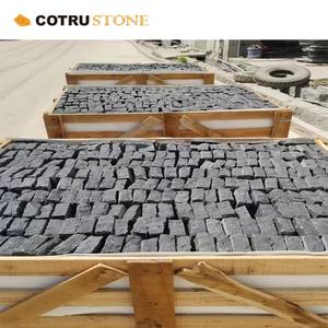 Chine Naturel Basalte Bluetsone Mix Pavé Tuile Flammé Fini Noir Pavé Pierre Extérieur Patio Pavés - Product Image 5