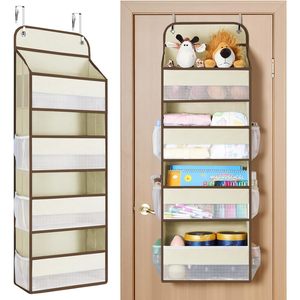 Over The Door Organizer 10 Pockets Hanging <b>Storage</b> For Bathroom Toy <b>Storage</b> Beige Non Woven Fabric - Product Image 1