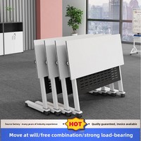 Ensemble Chaise et Bureau Mobile Pliant Moderne Minimaliste pour Formation et Conférence, Idéal pour Établissements Éducatifs, Modulaire en Acier Longue Durée