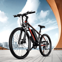 Vélo de montagne électrique 26 pouces 21 vitesses, batterie au lithium 350W, moteur à moyeu arrière, double frein à disque, vélo de cyclisme pour adultes