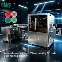 Codeur laser volant haute précision pour bouchons de bouteilles de lait, pour l'emballage laitier, avec technologie QR cryptée anti-contrefaçon brevetée
