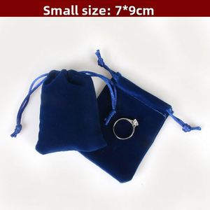 Sacs d'emballage personnalisés pour bijoux, pochettes à cordon avec logo sur mesure pour boucles d'oreilles et bagues, sacs cadeaux de luxe en velours pour la marque de détail - Product Image 4