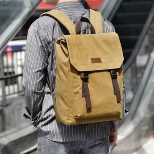 Stylish Big Capacity Student Laptop <b>Backpack</b> Eco-Friendly Men Business Travel Vintage Canvas <b>Backpack</b> - Product Image 2
