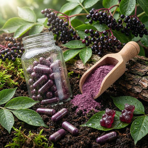 Bubuk Ekstrak Elderberry Kelas Makanan Kesehatan Premium Mengandung 25% Antosianin untuk Meningkatkan Imunitas dan Manfaat Antioksidan - Product Image 2