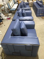 Modernes Klassisches Luxus-Wohnzimmermöbel Direkt vom Hersteller Günstiges 7-Sitzer Leder-Ecksofa-Set Hotel-Lobby-Sofas