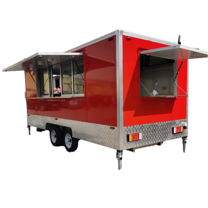 Remolque de catering al aire libre totalmente equipado, máquina de palomitas de maíz y helados personalizada con café para servicios de aperitivos y perritos calientes - Product Image 5