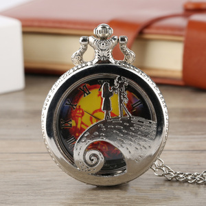 The Nightmare Before Christmas Quartz Pocket <strong>Watch</strong> for Men Pendant Retro Bronze Jewelry <strong>Fob</strong> Necklace Pocket <strong>Watches</strong> Men Gifts - Product Image 5